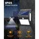 thumbnail image 4 of Innosinpo Luces solares para exteriores 4 piezas 216 LED 1000 lúmenes Luz solar para exteriores con sensor de movimiento 300º Gran angular Luces solares para exteriores Impermeable IP65 Montado en la pared para la entrada del jardín, 4 of 5