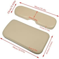 EPOTOOR Golf Cart Tan Front Seat Cushion with Hardware For EZGO Medalist TXT 1994-2013