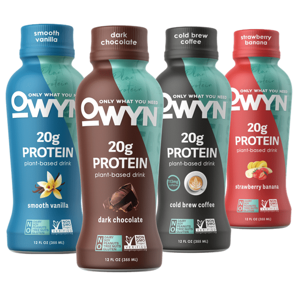 OWYN 100 PlantBased Vegan Protein Shake, 4 Flavor