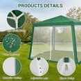 thumbnail image 2 of DSstyles Easy Setup Pop-Up Canopy Tent 10x10ft – Waterproof Outdoor Gazebo with Mesh Mosquito Netting Side Walls, UV Protection, Portable Sun Shelter for Camping, Garden – Anti-Mosquito White, 2 of 6