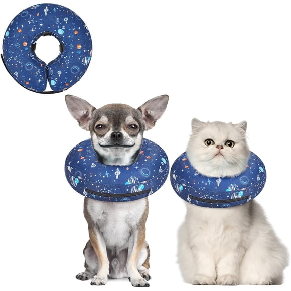 Supet Inflatable Dog Cone Collar Alternative After Surgery, Doggie Neck Donut Collar Recovery, Soft Dog Cone for Small Medium Large Dogs