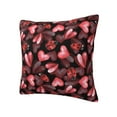 thumbnail image 2 of Wukai Ladybugs and Red Hearts Premium Polyester Fleece Pillow Covers with Hidden Zipper Closure,Luxuriously Soft and Durable-12"x12", 2 of 7