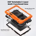 thumbnail image 3 of Funda para Samsung Galaxy Tab S11 (11 pulgadas) 2025 SM-X730/SM-X736B, funda protectora resistente a prueba de golpes con protector de pantalla, soporte giratorio de 360°, correa para mano, 3 of 9