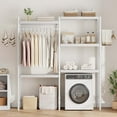 thumbnail image 5 of 5-Tier Wood Over The Washer and Dryer Storage Shelf- Laundry Room Organization Space Saving Laundry Drying Clothes Racks Heavy Duty Adjustable Height Bathroom Shelf for Home Decor, 5 of 7