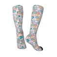 thumbnail image 4 of Fotbe Colorful Cute Pig print Women's Men's Novelty Crew Socks Cotton Socks Knee High Socks for Walking,Running,Nurses,Pregnancy, 4 of 9