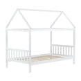 thumbnail image 6 of Miniyam Wood Twin Size Bed with House-shaped Design for Kids and Teens, White, 6 of 8