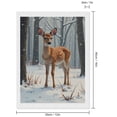 thumbnail image 2 of Diamond Art Kit for Adults, Fawn Snowy Forest Winter Scene Diamond Painting for Adults Beginners, 5D DIY Diamond Art Painting Kits, Colorful Diamond Painting Craft for Home Decor 12x16, 2 of 7
