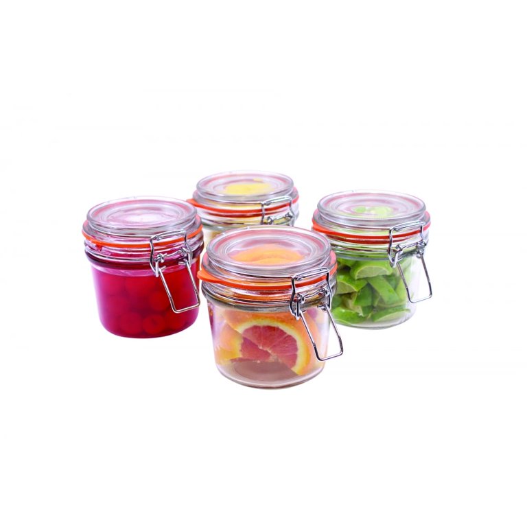 Tablecraft CJS12 11.5 oz Glass Condiment Jar - 4/Pack