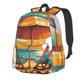 thumbnail image 1 of Disketp Vintage Beach Sunset Mochila Escolar de Gran Capacidad y Peso Ligero, Mochila de Viaje Ideal para Escuela, Trabajo y Uso Diario, Cómoda y con Estilo, 1 of 8