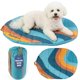 thumbnail image 1 of Cama de viaje para perros rubyloo plegable 76 × 56 cm en tono teal con bolsa de transporte, 1 of 5