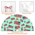thumbnail image 4 of Yiaed Usa Flag Print Christmas Tree Skirt , Tree SkirtsTree Mat for Christmas Winter Holiday Indoor Decorations-30", 4 of 7