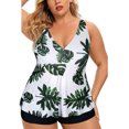 thumbnail image 2 of HAWEE Womens Plus Size Tankini Swimsuits with Shorts Two Piece Bathing Suit Floral Printed Swimwear, 2 of 4