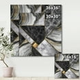 thumbnail image 4 of Designart ' Touches Of Gold With Marble Granite Agate ' Modern Canvas Wall Art Print, 4 of 4