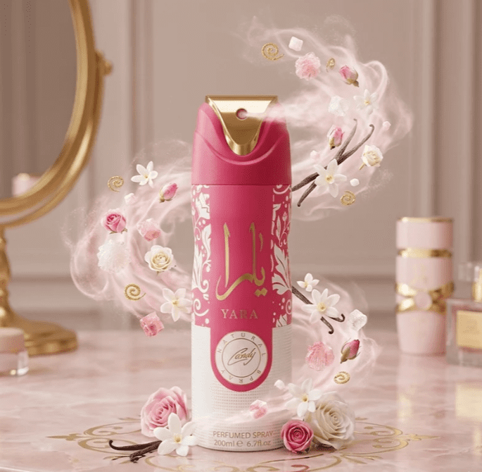 Lattafa - Yara Candy Perfumed Deodorant Spray (200 ml) 6 Pcs