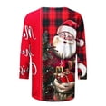 thumbnail image 5 of Christmas Tops for Women 2026 Cute Christmas Snowman 3/4 Length Sleeve Funny Plus Size Fall Xmas Tunic T Shirt, 5 of 5