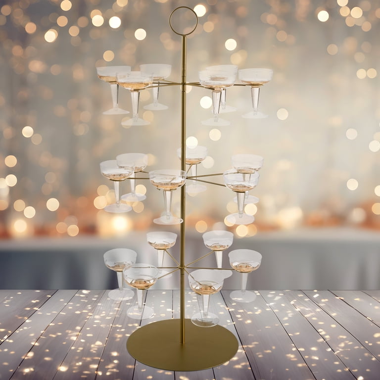 Lavish Home 3-Tier Cocktail Tree Stand - Champagne Tower Holds 18