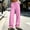 Pink plus size palazzo pants with pockets a1, variant on BRELIL Women Plus Size Wide Leg Pants Elastic Waist Casual Lounge Pants with Pockets Solid Long Palazzo Trousers Party Outfits, Army Green 2XL