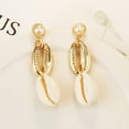 thumbnail image 2 of Summer Bohemia Seashell Pearl Stud Earrings for Beach Ocean Accessories Earrings# end start# s# by coastal these Bohemian seashell pearl stud earrings a breezy fashionable to everyday and alike#e s#, 2 of 5