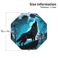 thumbnail image 2 of Bingfone Vintage Blue Full Moon Wolf Leather Drinks Coasters with Set of 6,Suitable for Home Kitchen,Coffee Cup Coasters Home Gift, 2 of 7