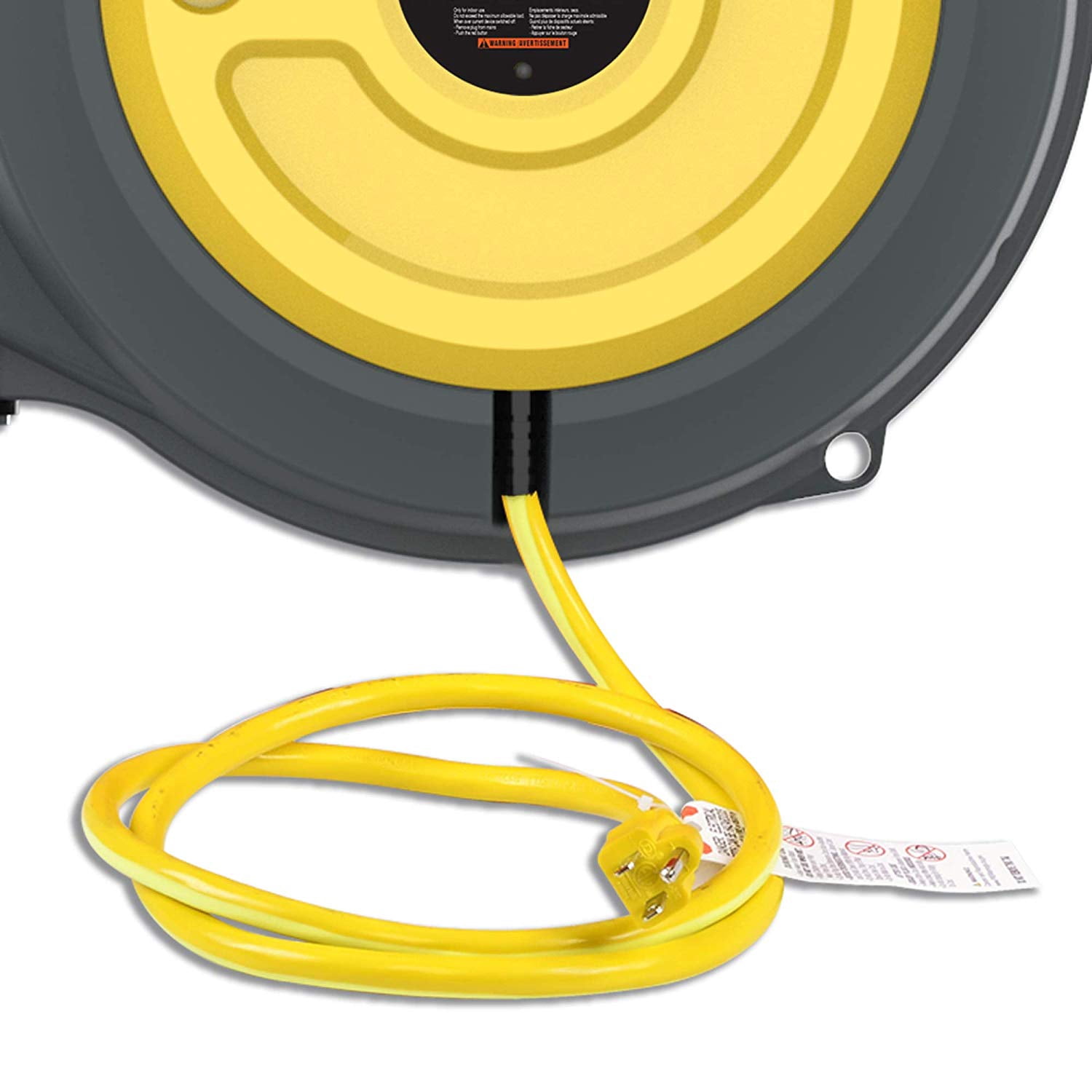 REELWORKS Extension Cord Reel Retractable Newest Tech 14AWG x 50 Feet