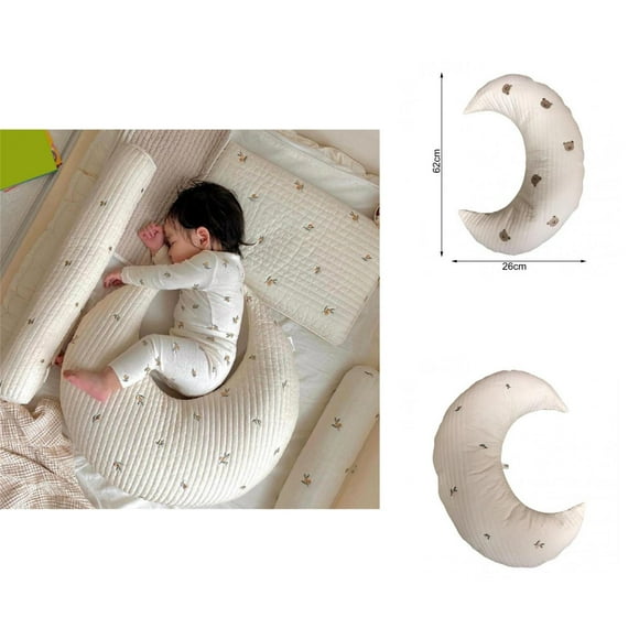 Cushion Pillow Soft Cartoon Embroidery Design Comfortable Portable Cute Avoid Bumps Hard to Fade Nursery Room Baby Bed Decorative Pillow for Office