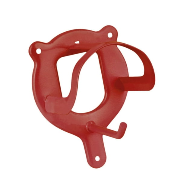 Bastidor de bridas para caballos Cuerdas de suministro para graneros de caballos Bridas multiusos Percha para cabestro rojo