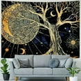 thumbnail image 4 of PRATYUS  Sun and Moon Tapestry Tree of Life Wall Tapestry for Bedroom Aesthetic,Gold Wall Hanging Home Decor for Dorm Living Room  50x40inch, 4 of 6