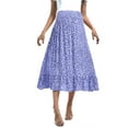 thumbnail image 3 of Yesfashion Wholesale Maternity Dress Women's High Waist Floral Print Pleated Maxi Skirt Casual Flowy Swing A Line Long Skirts, 3 of 6