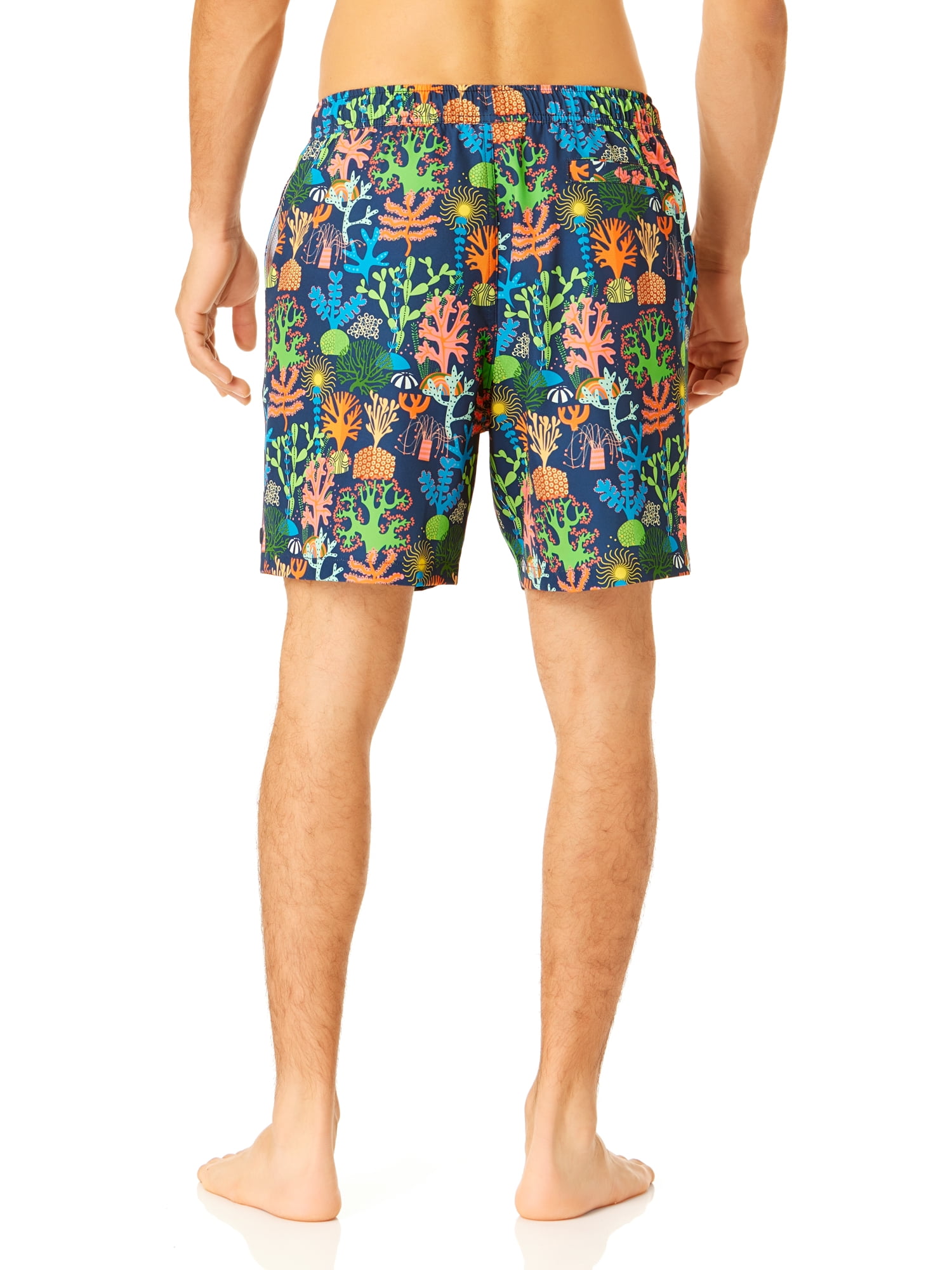 Rugged Shark Men's & Big Men's Swim Trunks, 7" Inseam, Sizes S-3XL