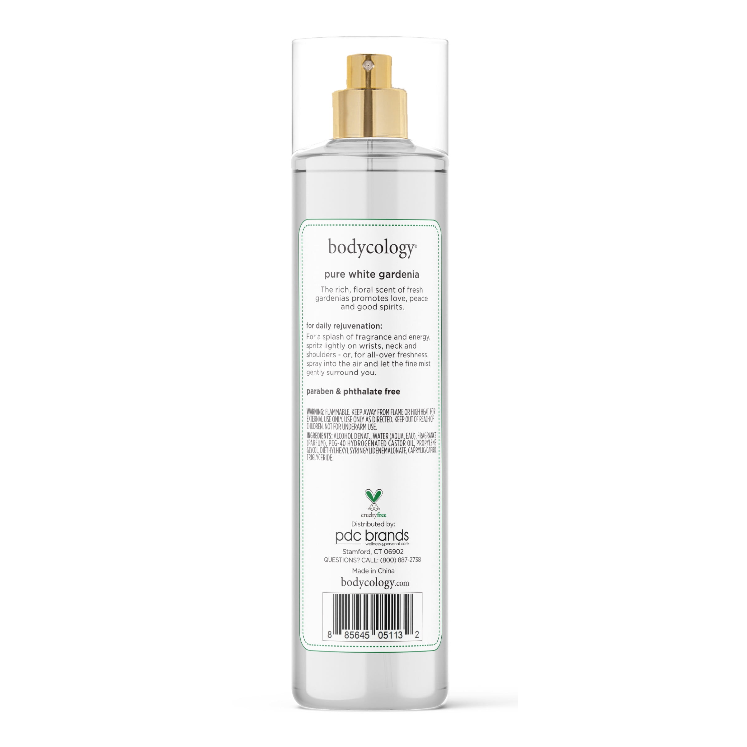 Bodycology Fragrance Body Mist, Pure White Gardenia, 8 fl oz