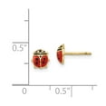 thumbnail image 3 of 14K Yellow Gold Earring Button Women'S 6 mm 5 Madi K Enamel Ladybug Post Earrings, 3 of 3