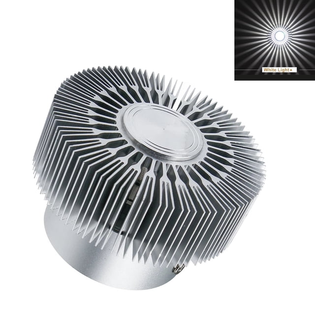Toystoory Luz LED de aluminio para pared, montaje con tornillo, 3W, antioxidante, 120 grados, 85-265V, Cable de alimentación para dormitorio, KTV, Iluminación y accesorios Blanco Toystoory HA002886-01