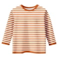 thumbnail image 4 of Girls Casual Long Sleeve T Shirts Basic Crewneck Striped Tunic Blouses Tops, 4 of 5