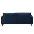 thumbnail image 6 of Lifestyle Solutions Lorelei Mid-Century Modern Cushion Back Upholstered Sofa, Navy, 6 of 10