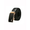 thumbnail image 1 of Cinturón de cuero de negocios para hombres con hebilla automática de ratchet Inspire Chic, Delta dorado 50 3/8-53 1/8, 1 of 6