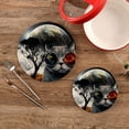 thumbnail image 2 of SKYSONIC Alien Cat Cute Pot Holders Trivets, 2 Pcs Heat Resistant Trivets,Earth Mars Cotton Thread Weave Mats for Hot Pads Pans Pot Bowl Teapot for Kitchen Decor, 2 of 7