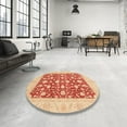 thumbnail image 4 of Ahgly Company Machine Washable Indoor Rectangle Abstract Orange Red Area Rugs, 5' x 8', 4 of 7