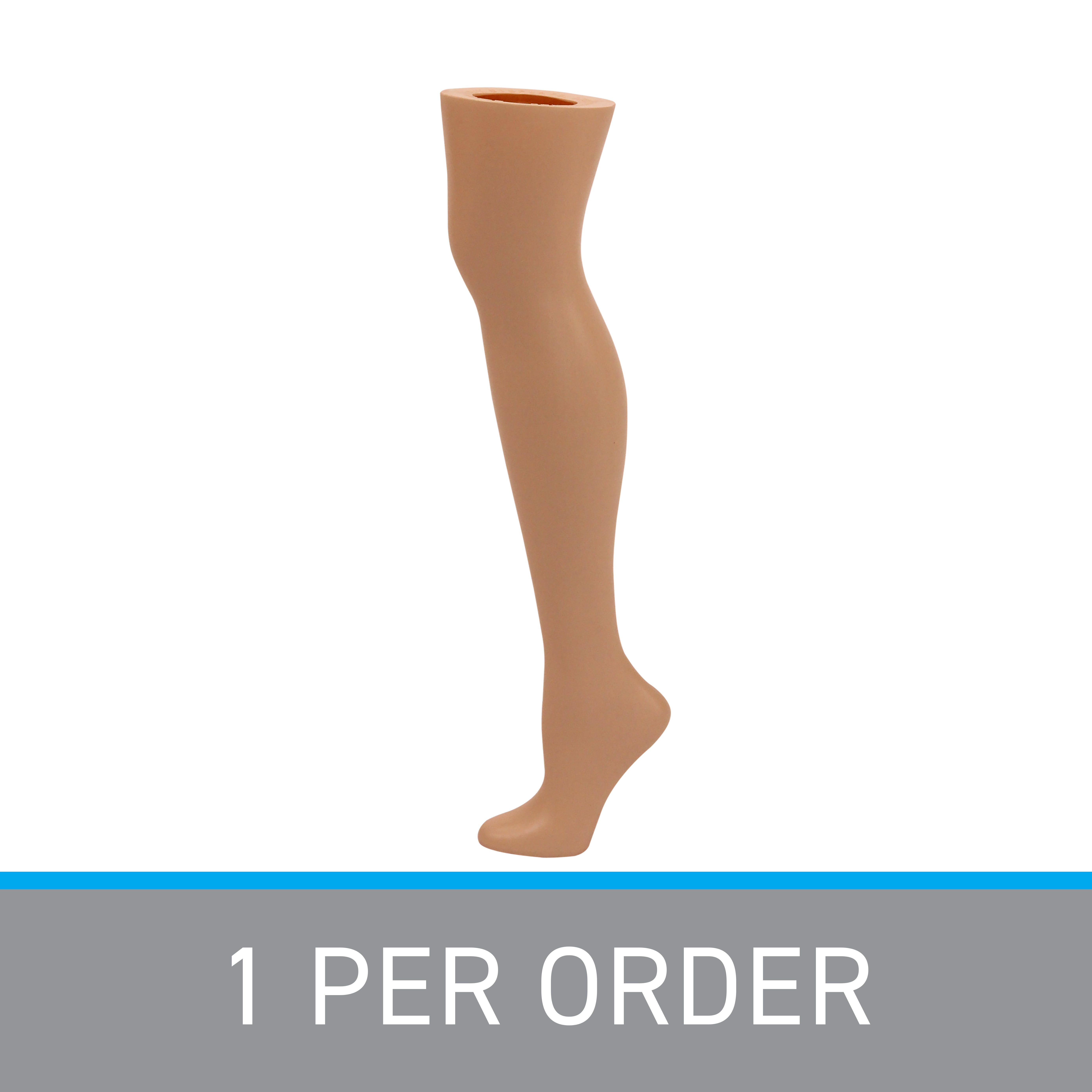 SSWBasics Female Plastic Thigh High Mannequin Leg - Thigh High Heel 26⅝"H - Self Standing