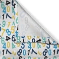 thumbnail image 3 of Ambesonne Numbers Kitchen Curtains, Math Themed Design, 55"x39", Blue Yellow and White, 3 of 3