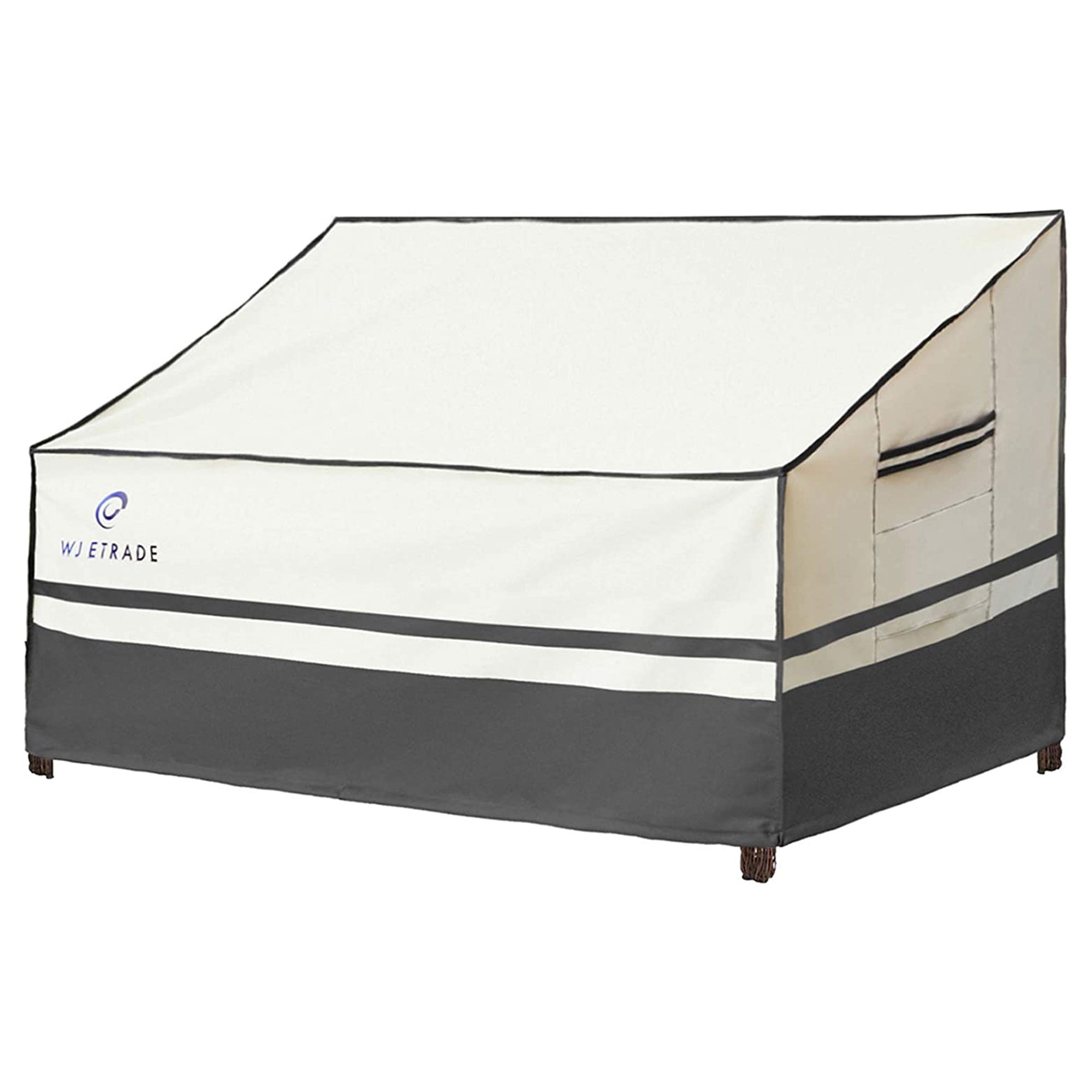 WJ-X3 Waterproof Outdoor Patio Loveseat & Sofa Furniture Cover, Beige/Grey