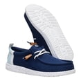 thumbnail image 4 of HEYDUDE Mens Wally Craft Linen Slip-On Loafers Navy Blazer/Multi, 11, 4 of 6