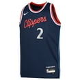 thumbnail image 2 of Youth Nike Kawhi Leonard Royal LA Clippers Swingman Jersey - Icon Edition, 2 of 3