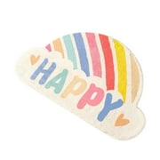 Dadatutu Cute Rainbow Rug Bath Mat for Bathroom, Bathroom Mat Non Slip Soft Plush Floor Mat Water Absorbent Funny Bath Rugs for Sink, Tub, Entry Way, 24×16