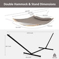 thumbnail image 6 of SUNCREAT Hammocks Portable Hammock with Frame, Backyard Double Hammock with Curved Spreader Bar, Brown, 6 of 8
