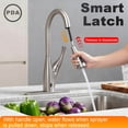 thumbnail image 4 of Sunrinx Motion Sensor Kitchen Faucet Touchless Pull Down Sprayer Brushed Nickel, Deck Plate, 4 of 12