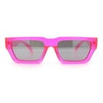 thumbnail image 5 of Neon Mod Silver Mirror Narrow Rectangle Cat Eye Plastic Retro Sunglasses Pink, 5 of 8