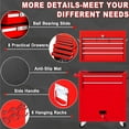 thumbnail image 3 of Artbros 8-Drawer Rolling Tool Chest, 2-in-1 Large Tool Cabinet Metal Organizer with Lockable Wheels, Red, 3 of 7