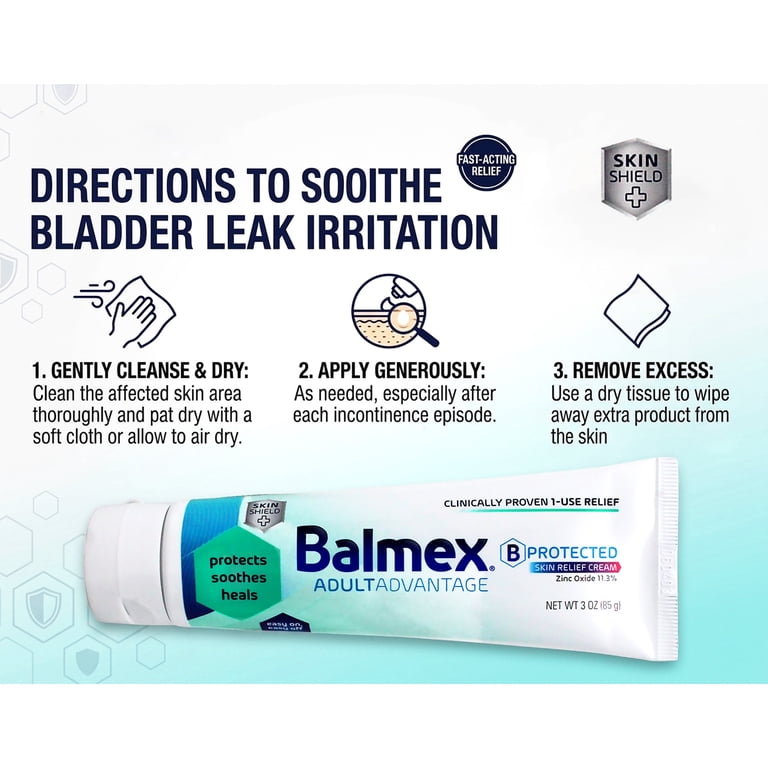 Balmex Adult Rash Cream, 3oz Pack of 3, Zinc Oxide Skin Barrier