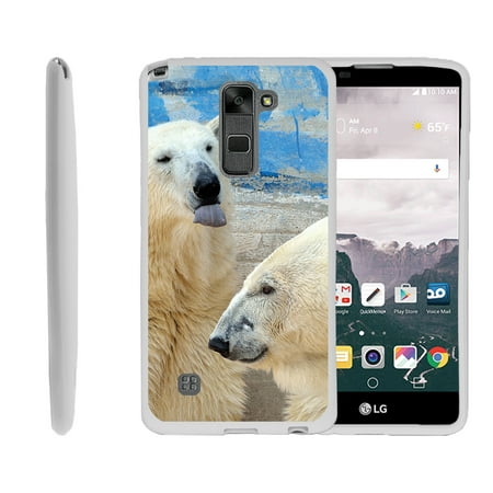LG G Stylo 2, LG G Stylus 2 LS775, Flexible Case [FLEX FORCE] Slim Durable TPU Sleek Bumper with Unique Designs - Polar Bear