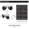 thumbnail image 4 of Un par de gafas de sol tipo sapo, gafas polarizadas adecuadas para conducir/pescar (marco negro y película gris C1), 4 of 4